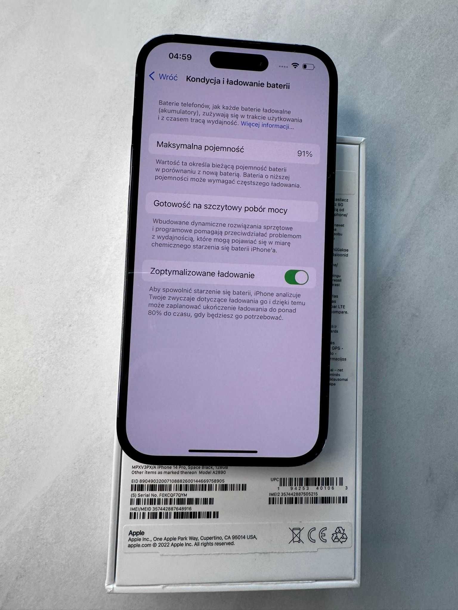 Iphone 14 Pro 128 GB Czarny Ideał