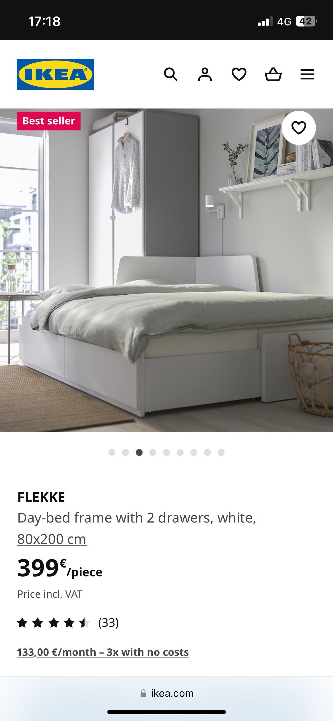 Cama Solteiro/Casal IKEA