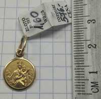 Medalik okrągły szkaplerz Złoto 585 14karat NOWE