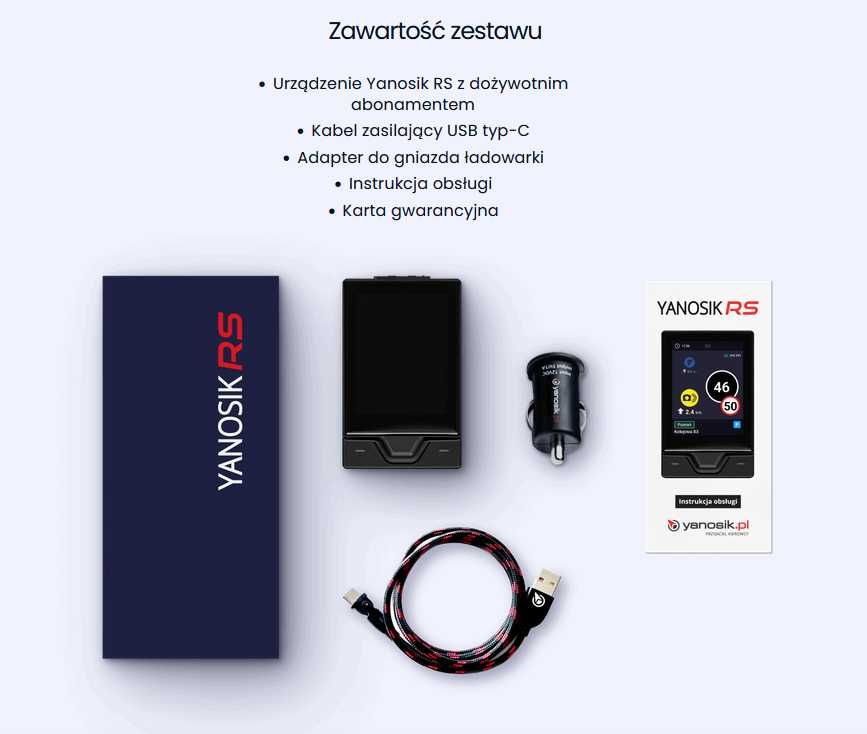 Yanosik RS z dożywotnim abonamentem