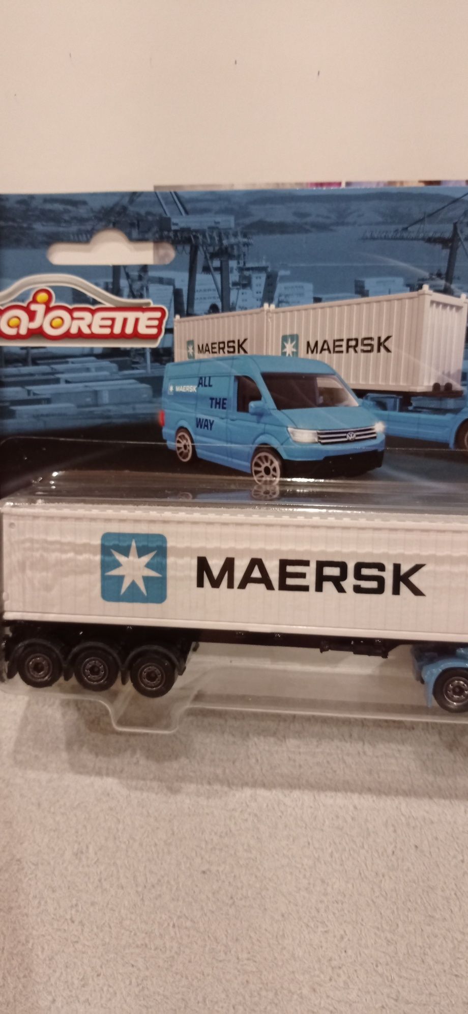 Majorette Man TGX + 40ft Container Maersk tir pojazd zabawka