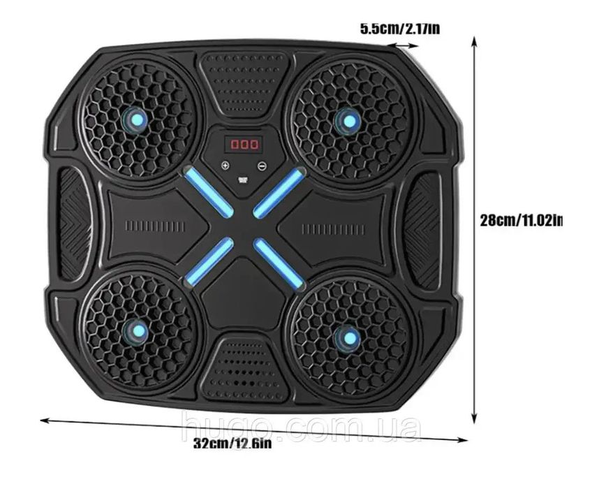 Мишень для бокса музыкальная с счетчиком ударов перчатками и Bluetooth