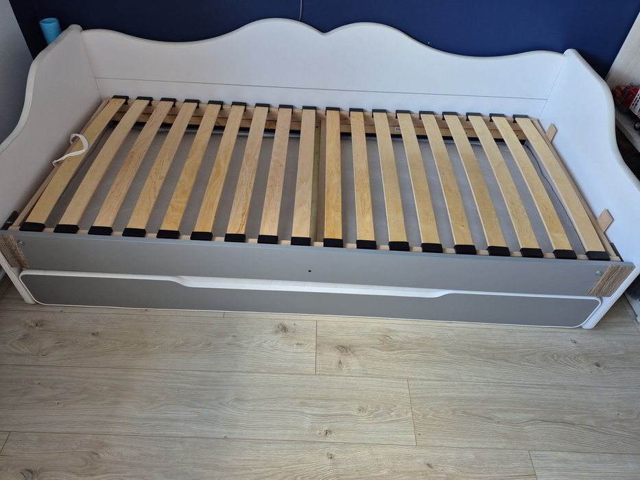Łóżko podwójne wysuwane 2w1 materac 180x80