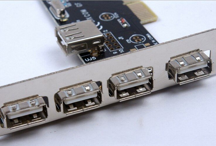 Контроллер PCI to 5шт USB2.0 (4ext. 1int) переходник плата расширения