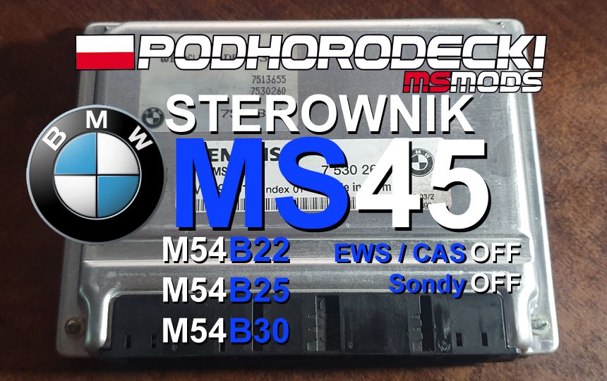 Sterownik MS45 BMW E46 USA E60 X3 M54 B22 B25 B30 EWS / CAS SONDY off
