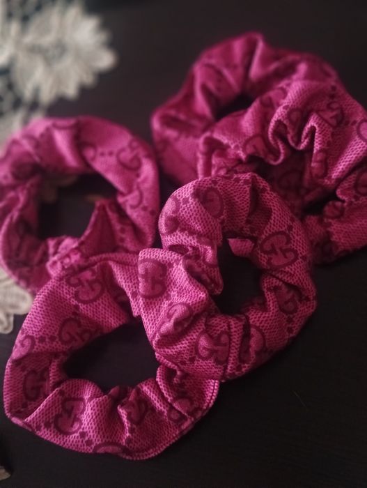 Gumka do włosów Gucci GG różowa