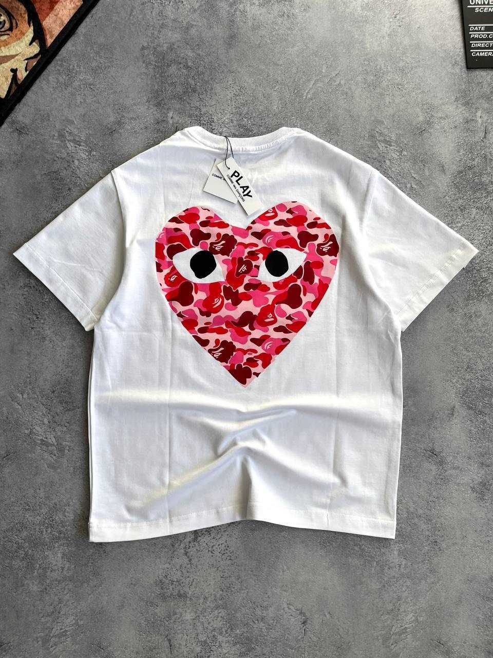 Оверсайз Футболка PLAY Comme des garcons (Heart) з бірками
