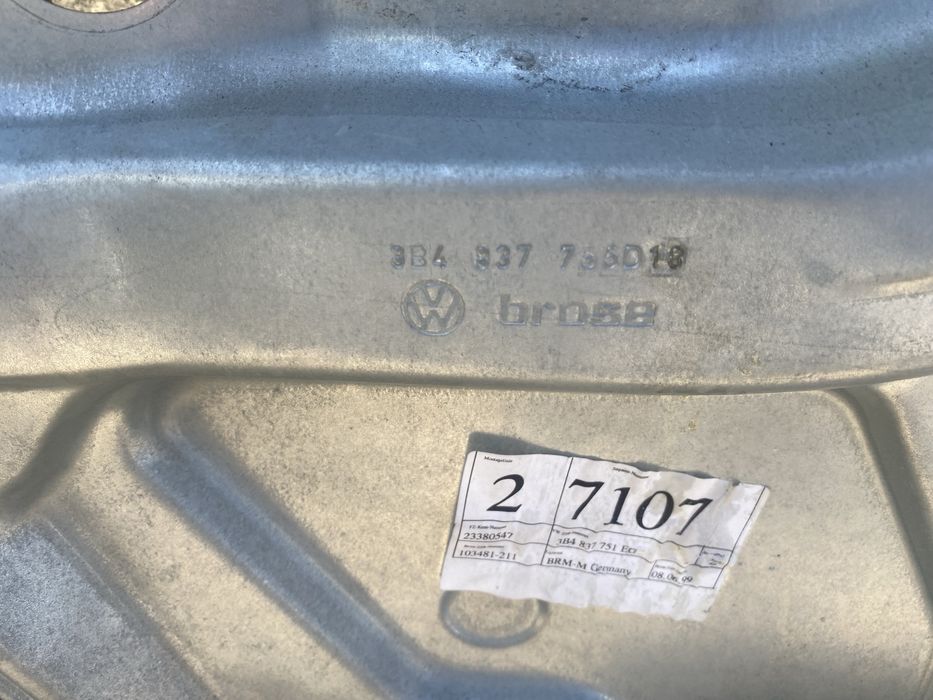 Podnośnik mechanizm szyby lewy przód VW Passat B5 oryginał gwarancja