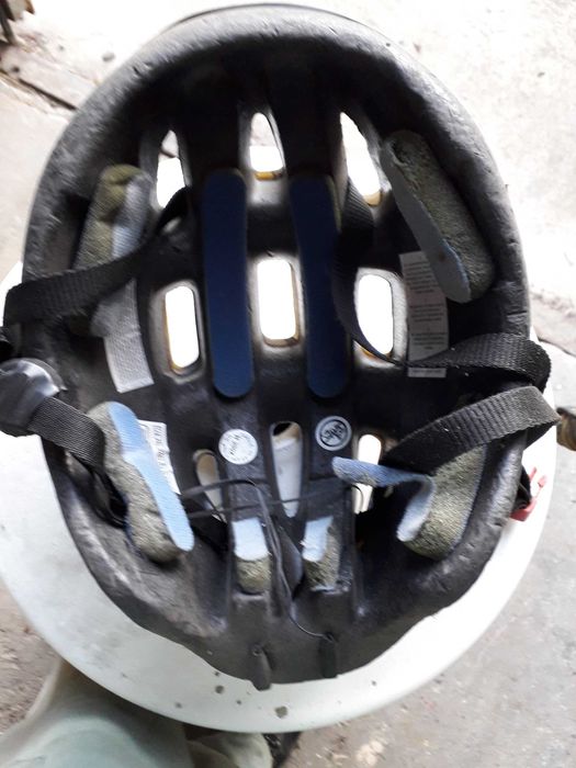 Kask rowerowy Soffatti, żółto-srebrno-czarny, używany,