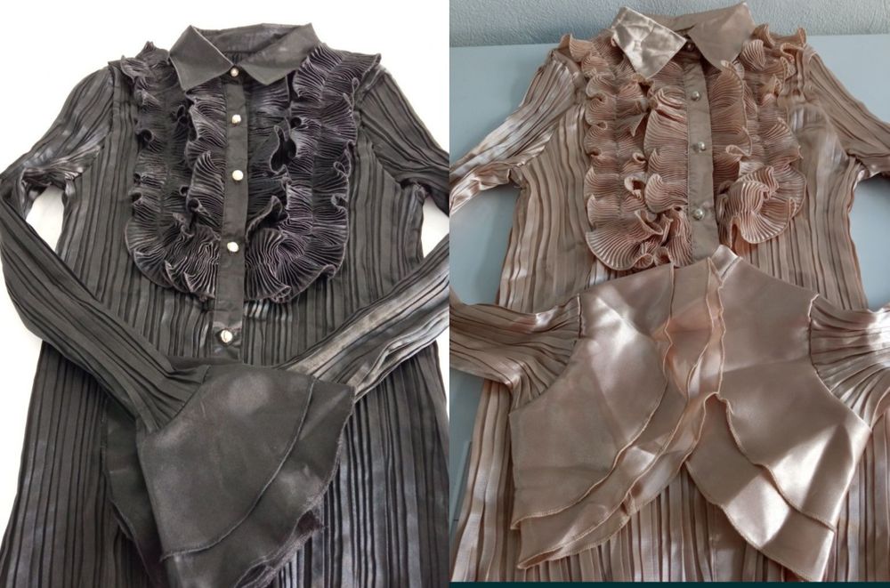 Camisas/Camiseiros muito elegantes e sofisticados - creme e preto - L