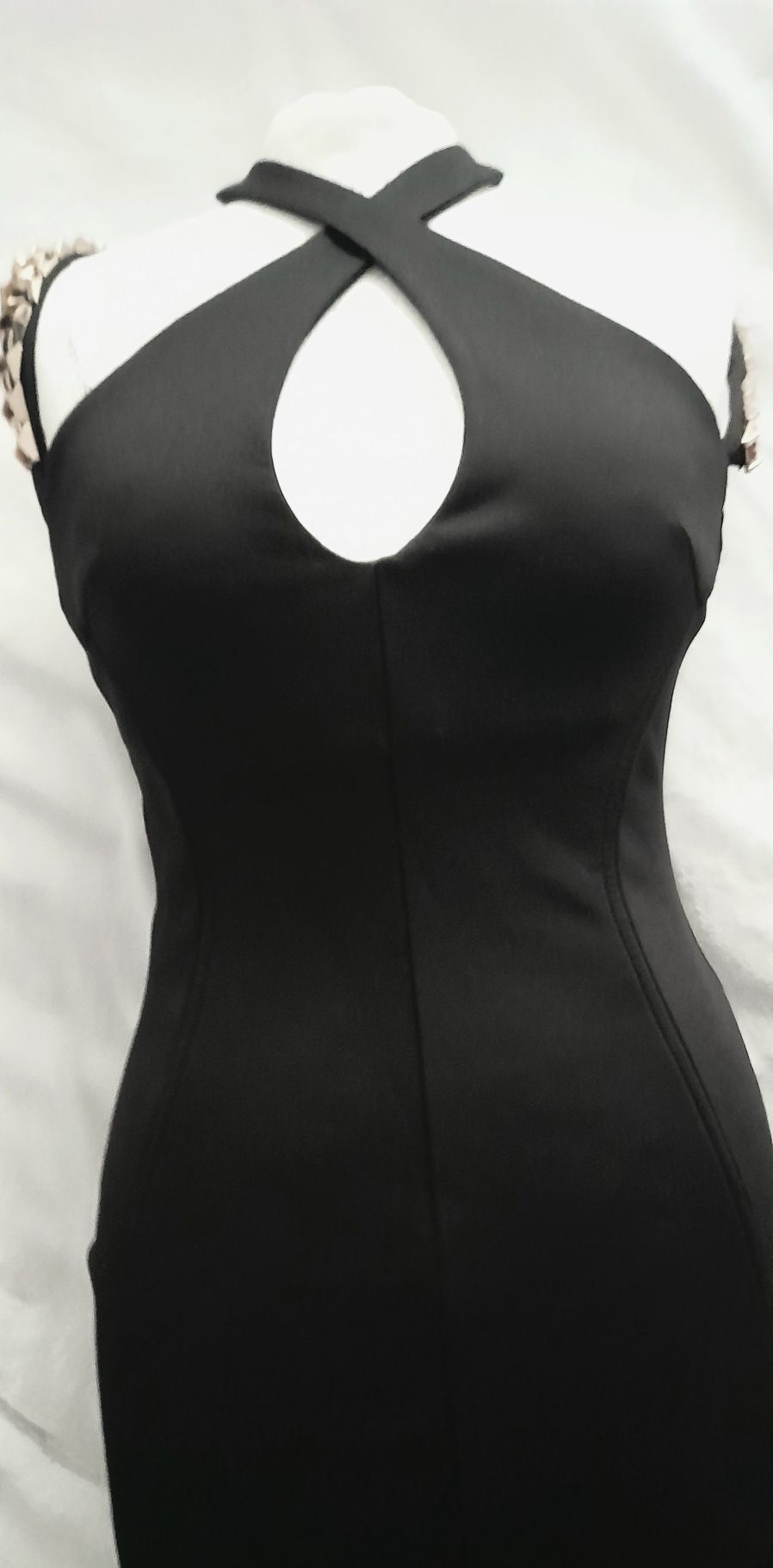 OKAZJA wyszczuplająca modelująca sukienka mini midi sex czarna m 36 s