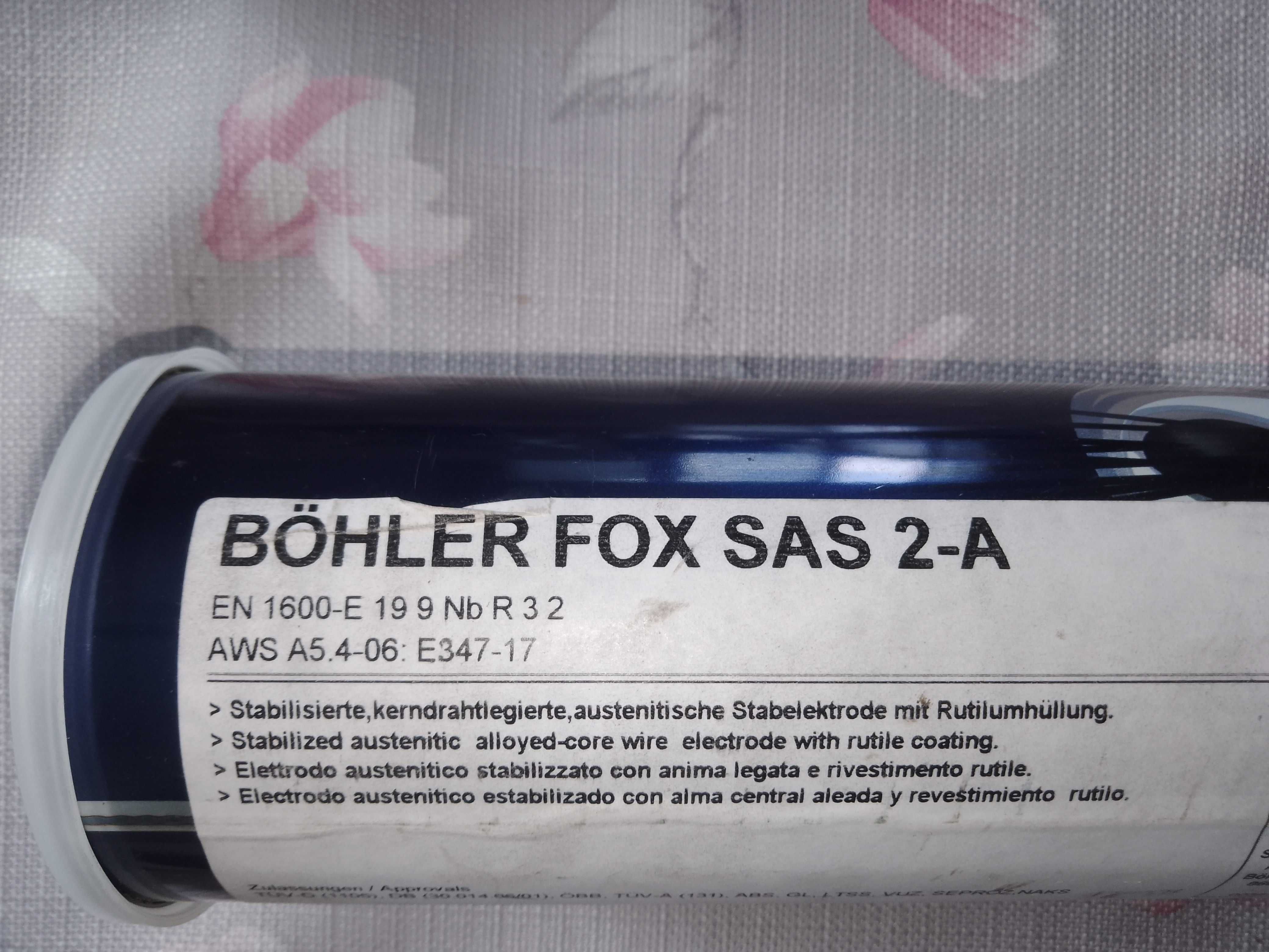 Elektrody spawalnicze stal nierdzewna BÖHLER FOX SAS 2-A