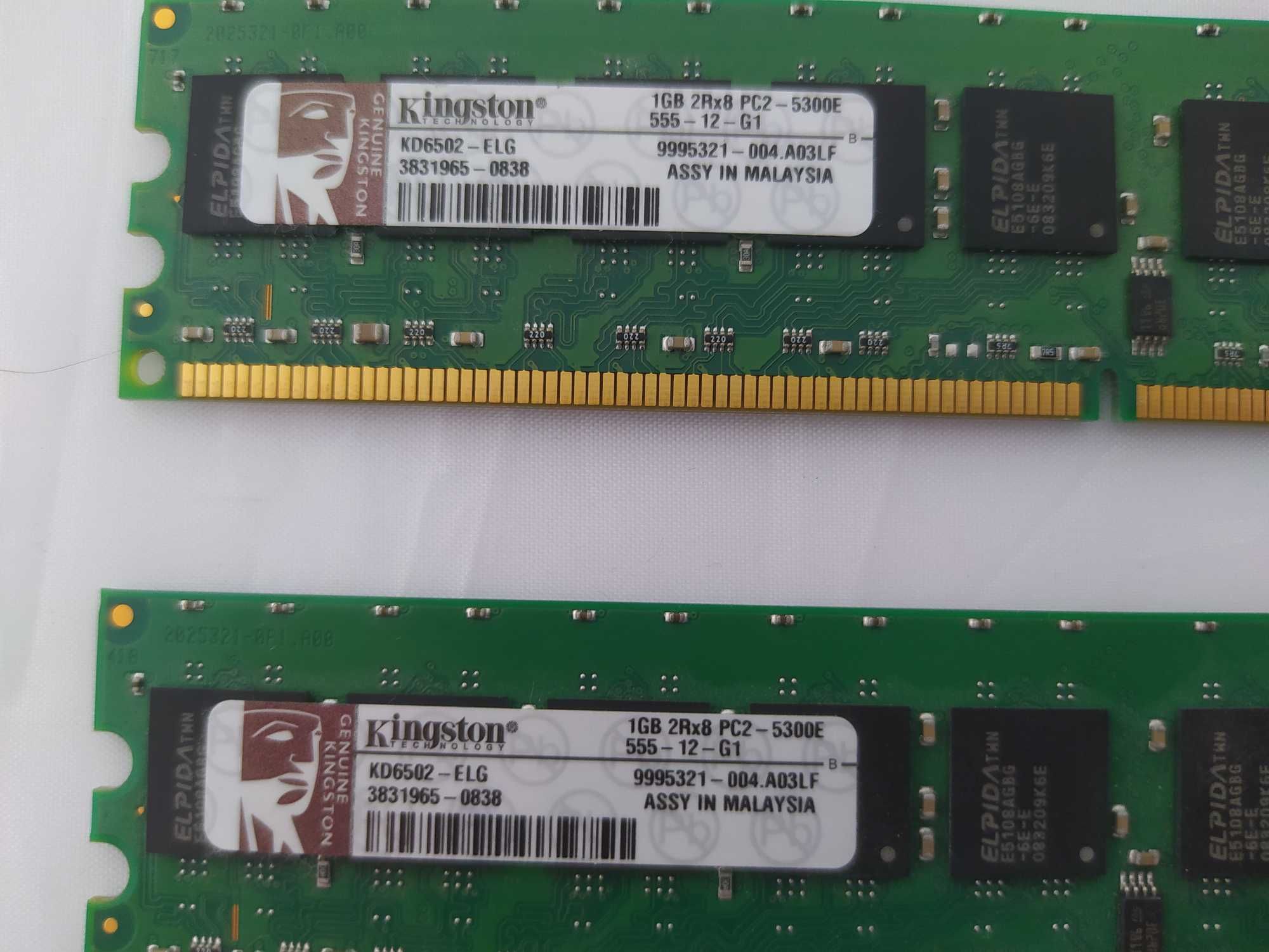 2x RAM Kingston KD6502-ELG 1GB DDR2 ECC UB CL5