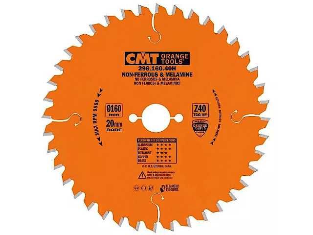 CMT 296.160.40H Tarcza Piła do cięcia Drewna Aluminium 160x20 Z40