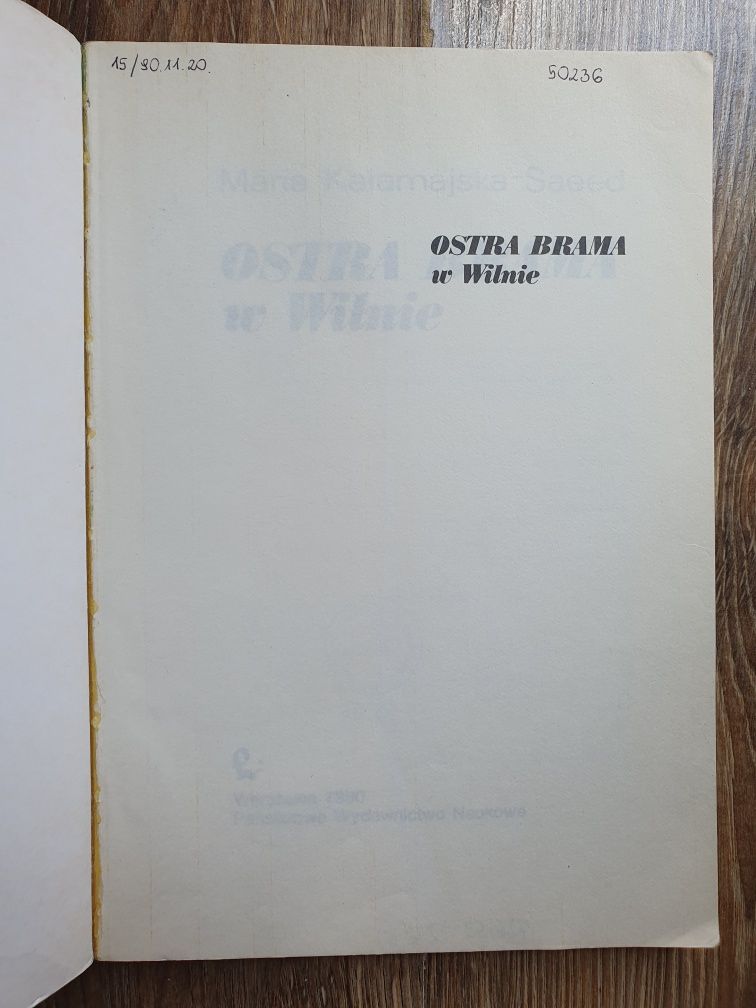Ostra Brama w Wilnie - Kałamajska-Saeed
