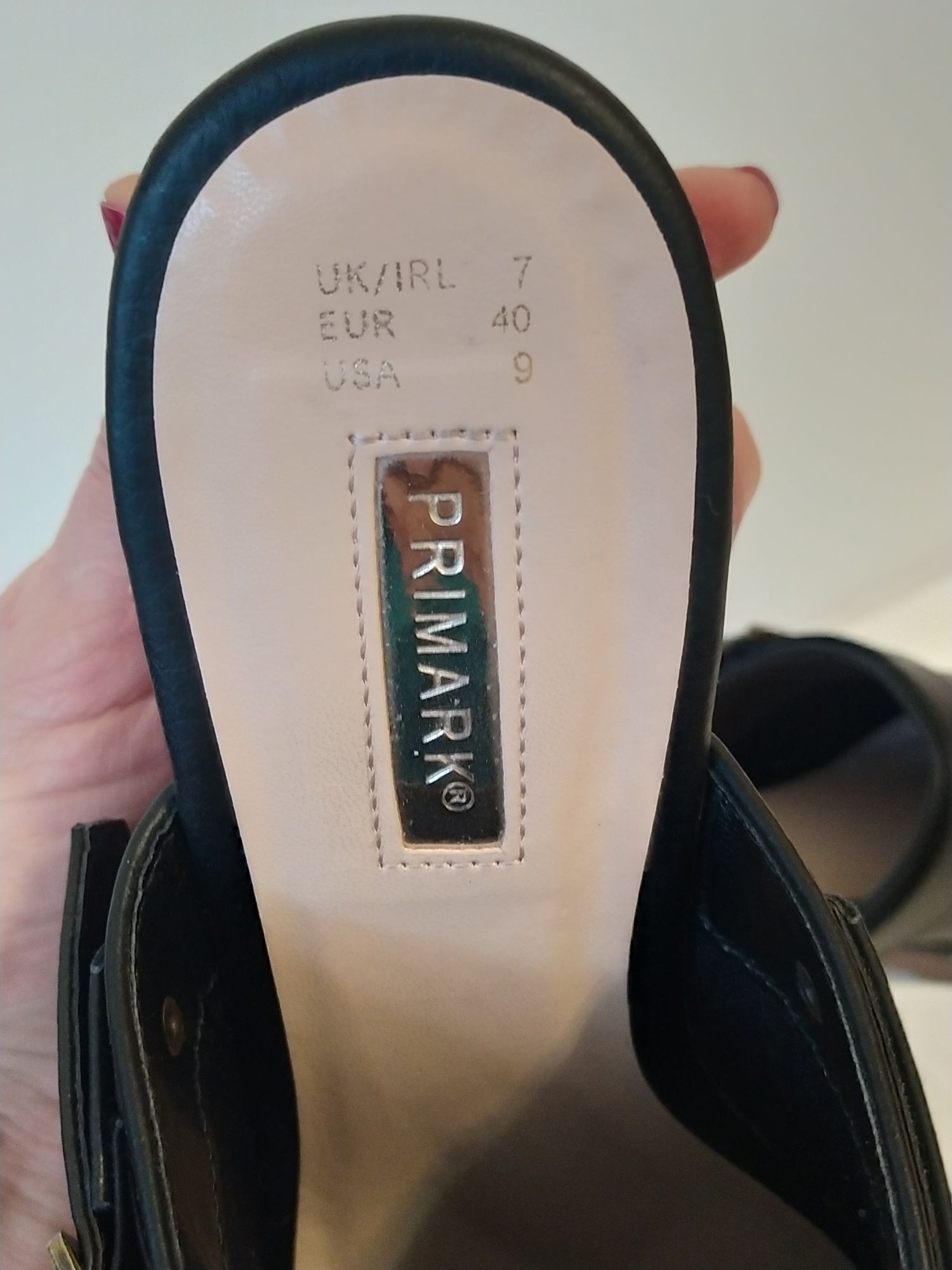 кожаные  сабо клоги мюли р.39 черные Primark