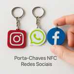 Compartilhe as redes pelo seu porta chaves