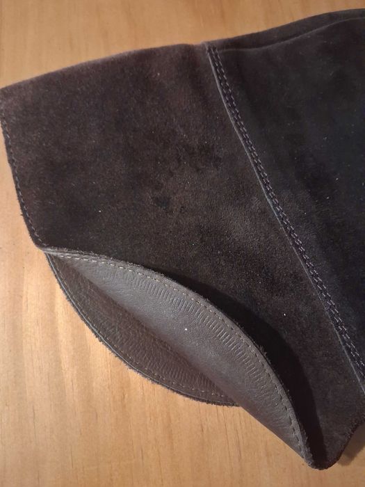 Botas tipo Xuz, over the knee, Pele/camurça