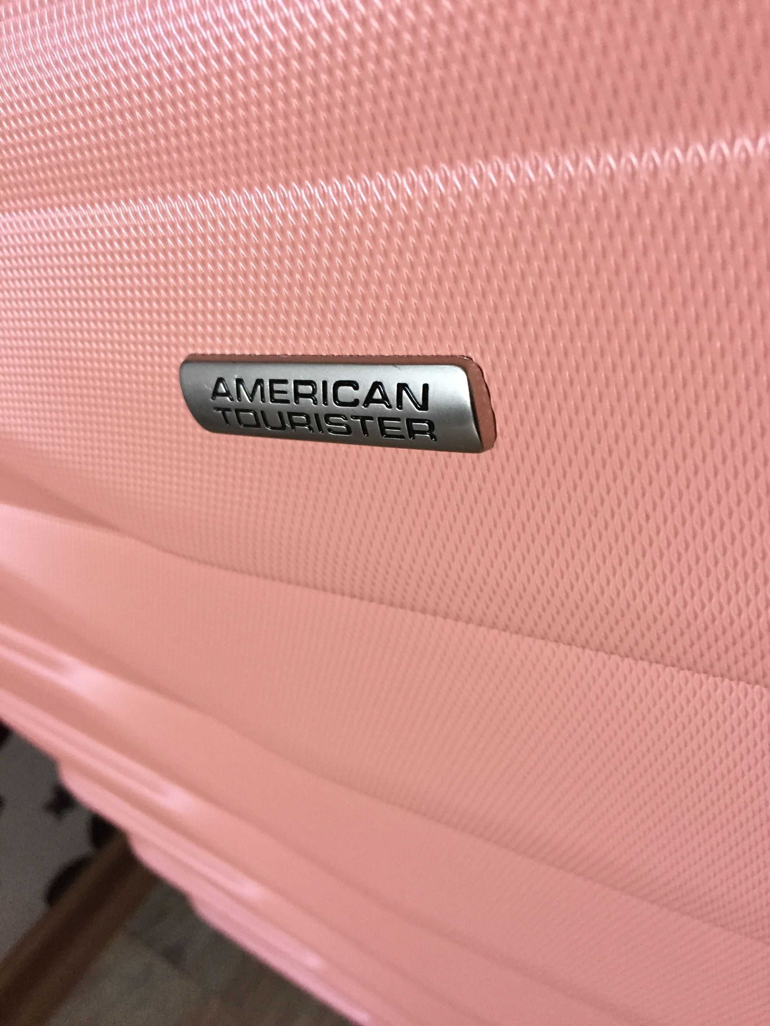 Пудровый чемодан american tourister блестящий, антиударный (оригинал)