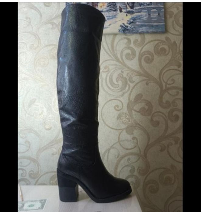 Жіночі ботфорти спапоги шкіряні Vito talini