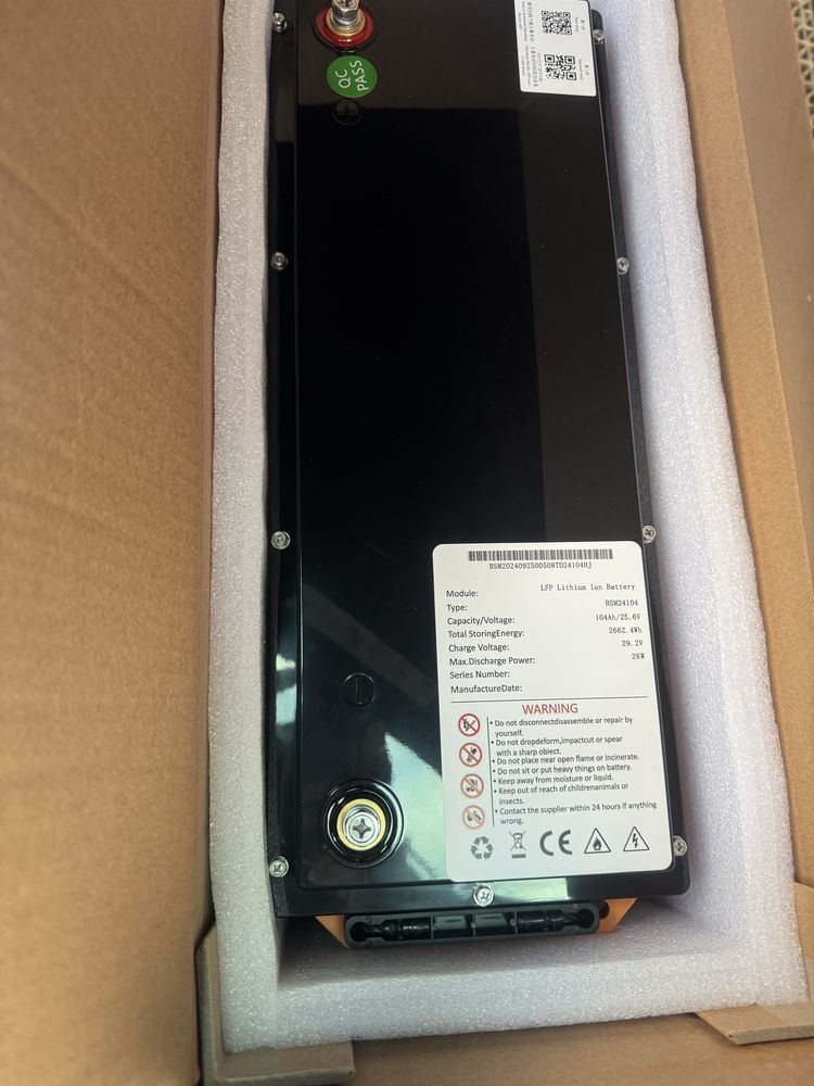 Акумуляторна батарея літій іонний 25,6V 104 Ah LFP BSM24104