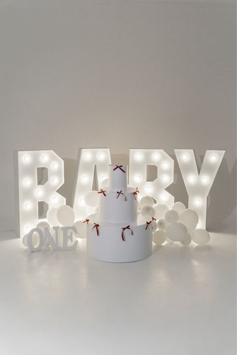 Оренда букв baby, гендер паті, торт штучний, коровай