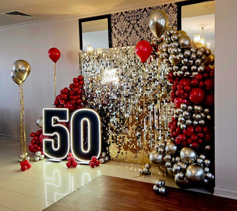 Ścianki do zdjęć,dekoracja przyjęć,girlandy balowe,