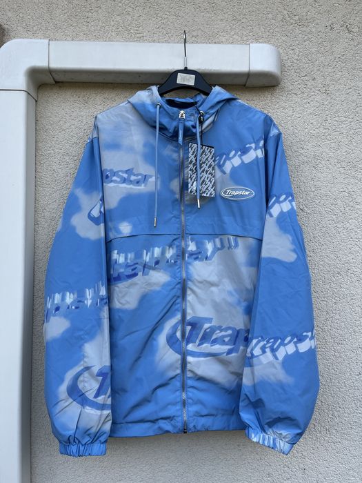 Kurtka lekka Trapstar rozpinana przejsciowa drip drill  babyblue