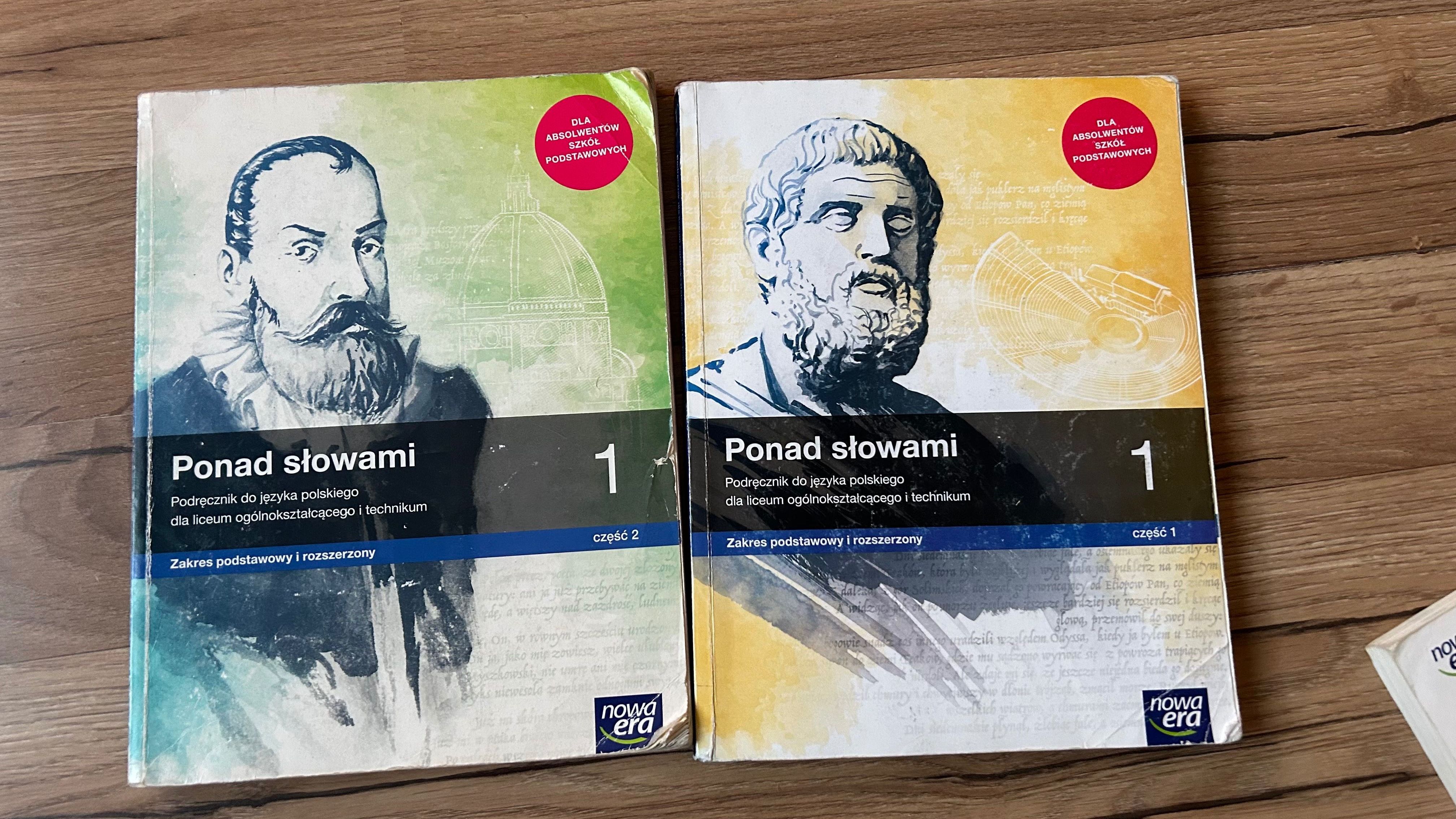 Podręcznik Polski 1 kl Ponad Słowami  2 części Matematyka