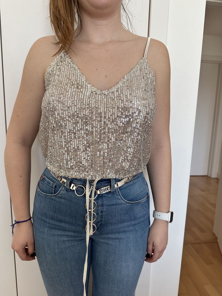 Top brilhante Zara