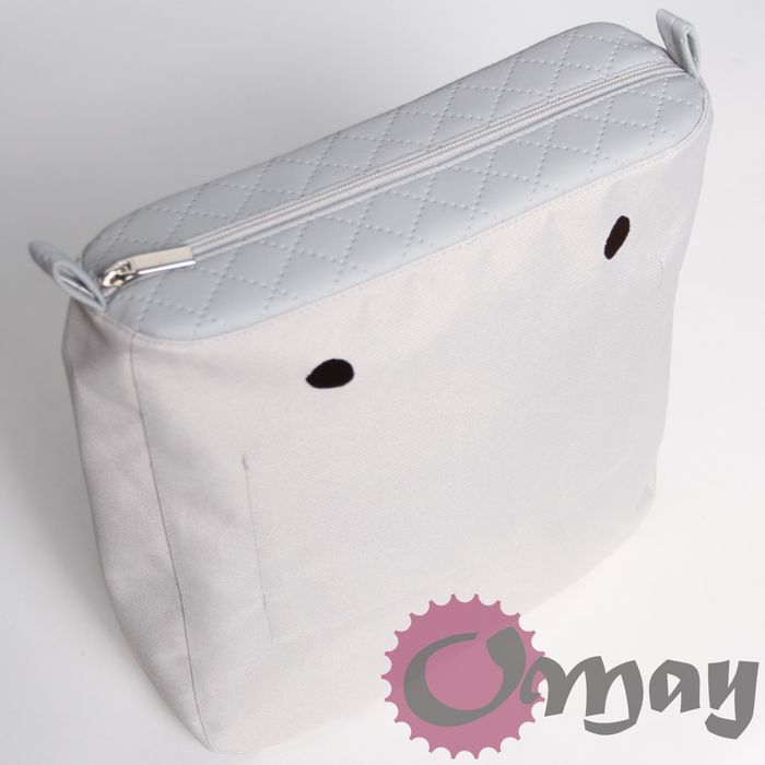 organizer OBAG OCHIC CHIC szara ekoskóra pik pikowana 2 kieszenie OMAY