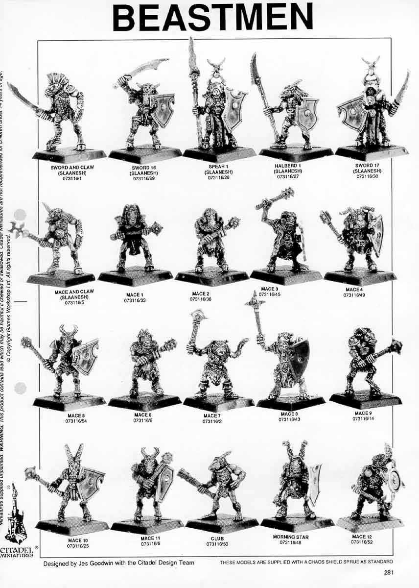 Warhammer Fantasy Battle: Beastmen Mace 12 (Khorne), oldhammer