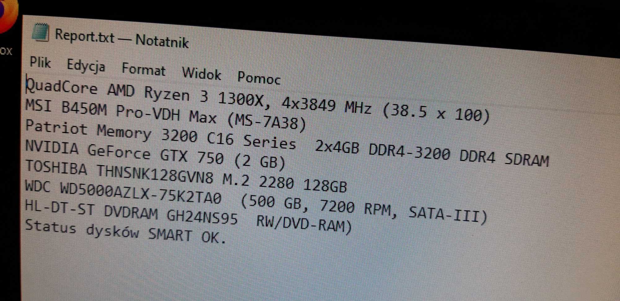 Komputer RYZEN 3, 128GB M2, 8GB RAM, GTX 750, GRATIS