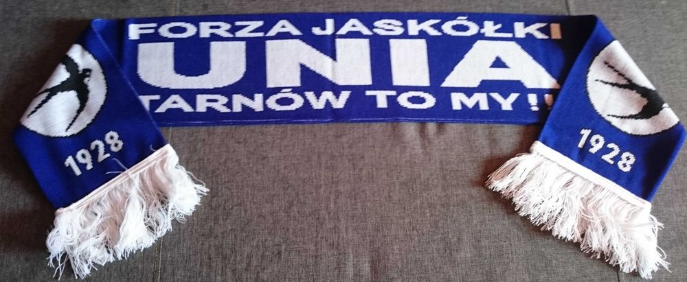 UNIA TARNÓW !!Forza Jaskółki !! Szalik szal sportowy