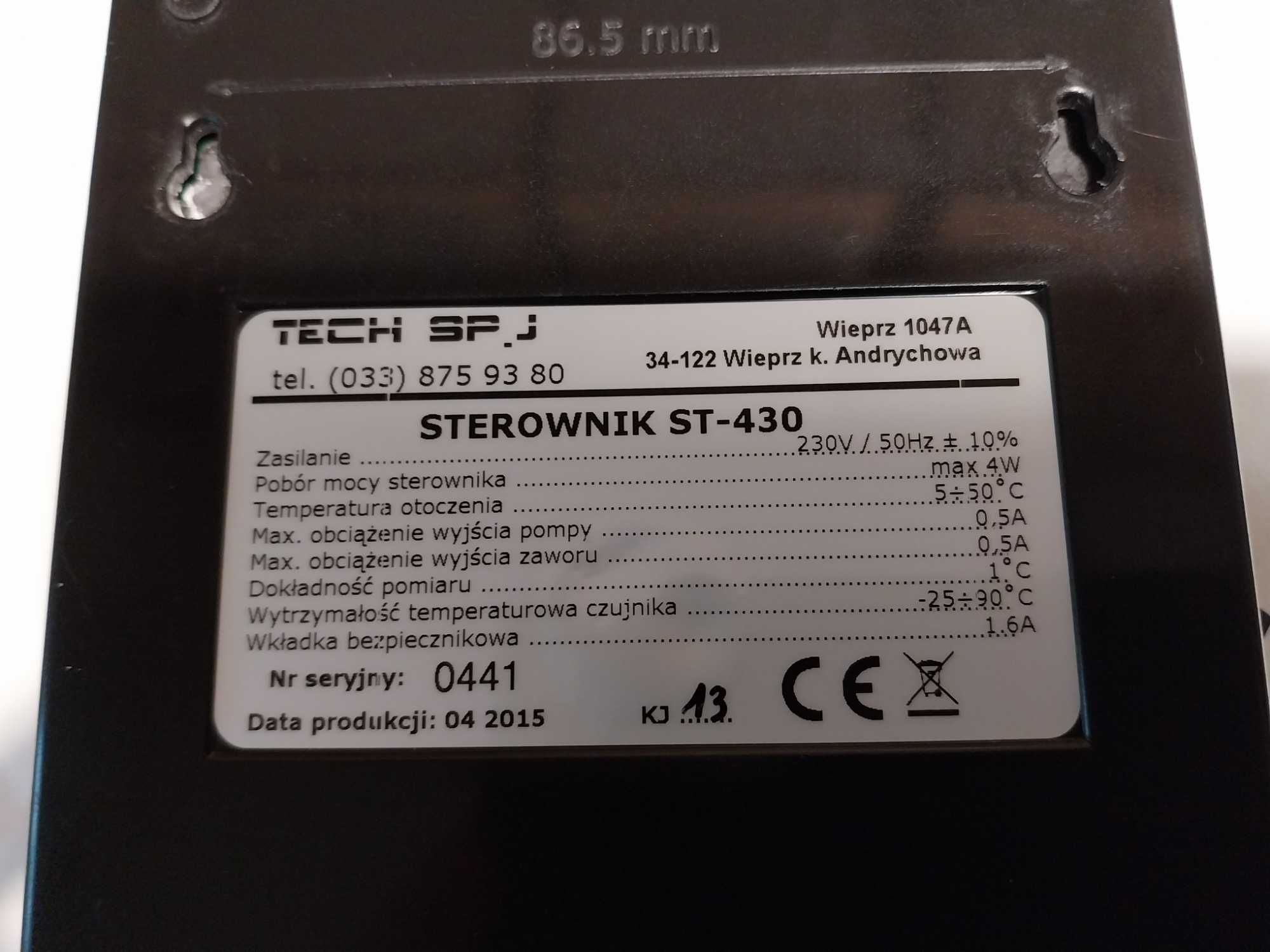 Sterownik zaworu mieszającego i pompy TECH ST-430