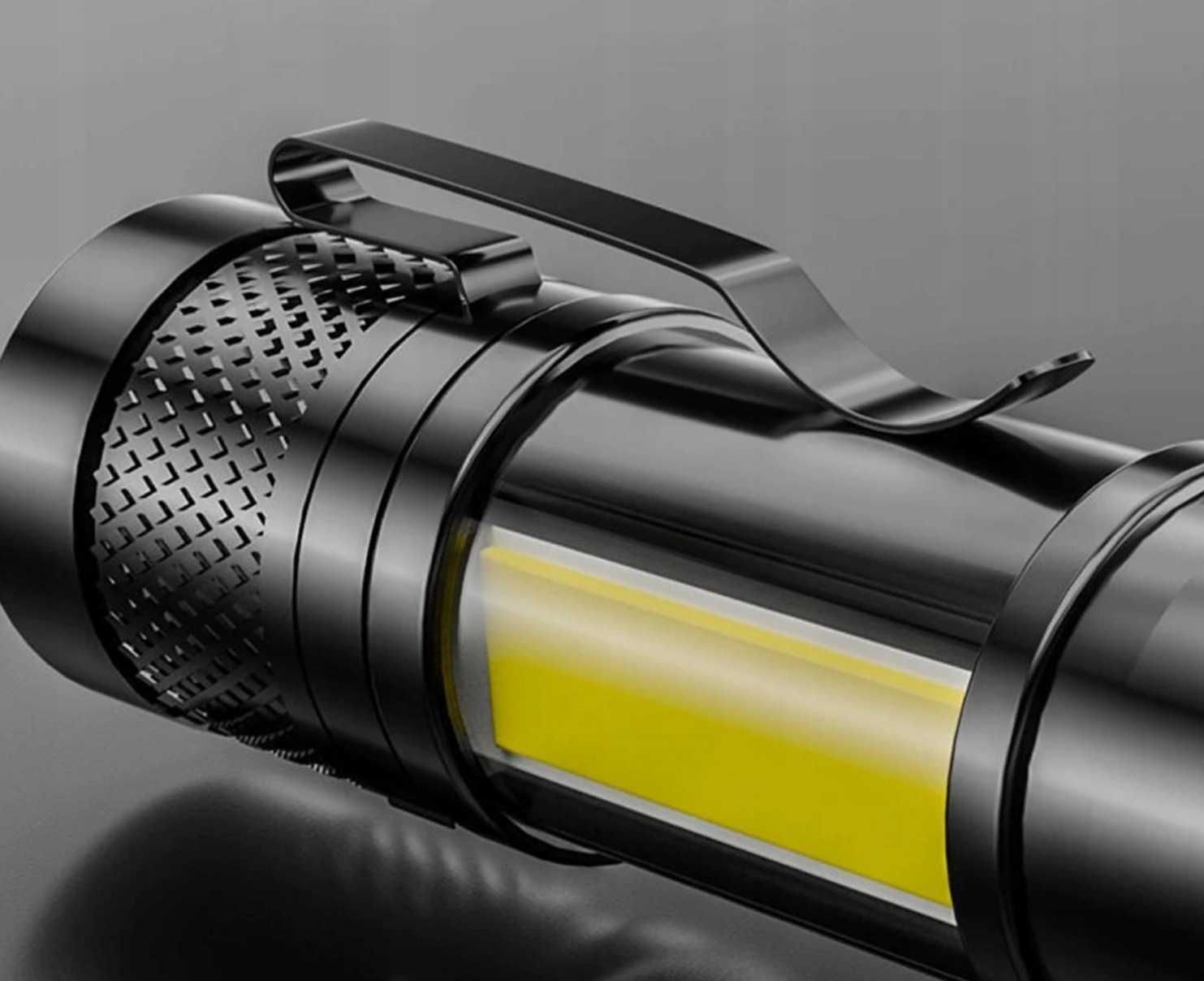 Zestaw latarka taktyczna wojskowa LED + walizka