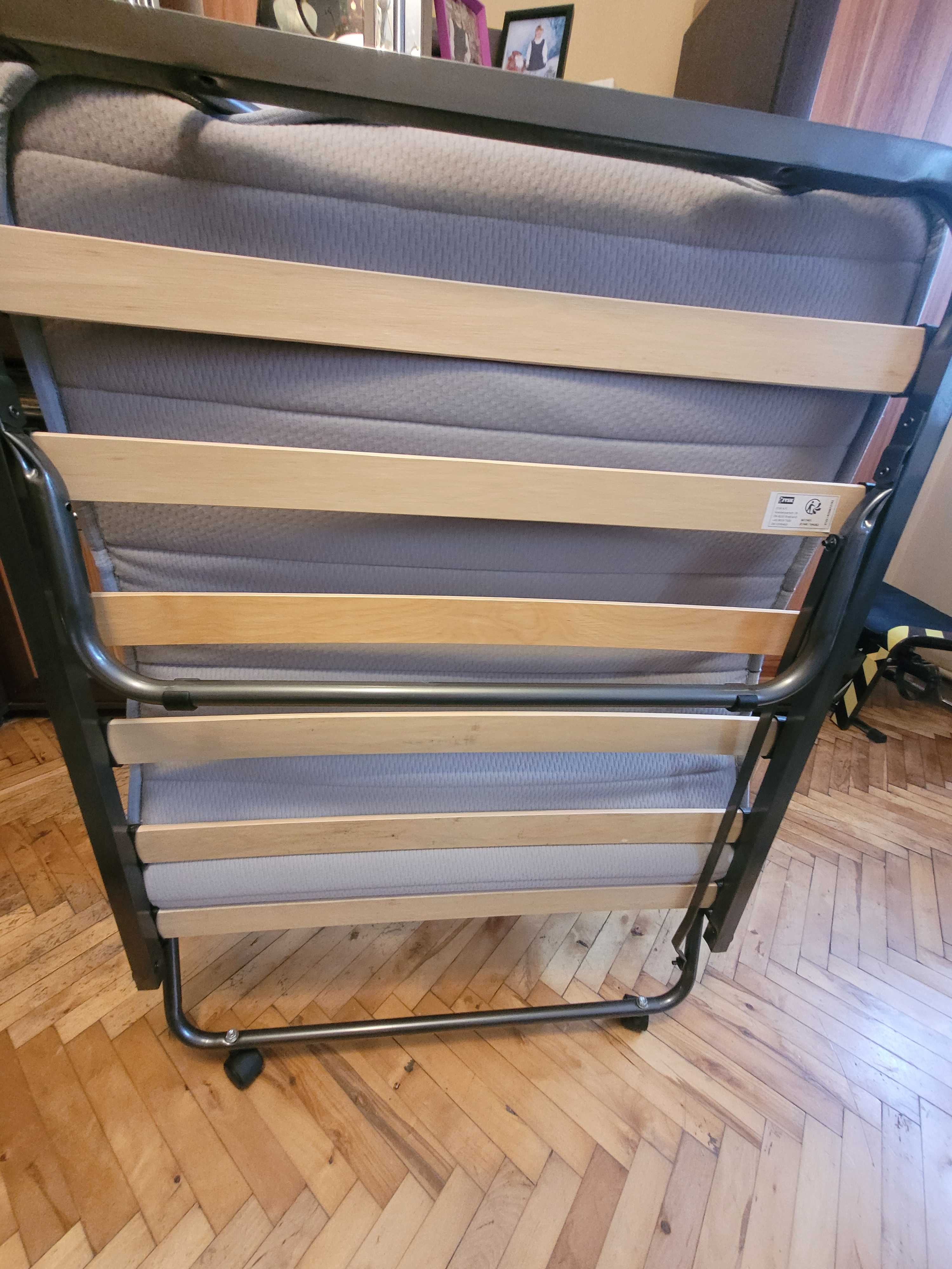 Łóżko turystyczne z materacem  nowe, składane