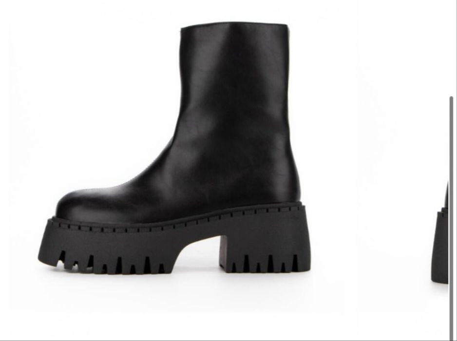 Чоботи ботфорти жіночі чорні екошкіра зима