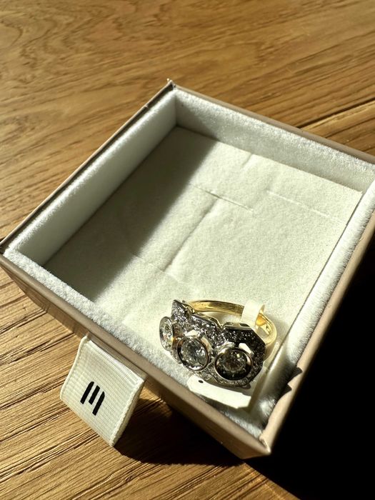 Złoty Pierścionek z brylantami - Certyfikat 35 Brylantów !