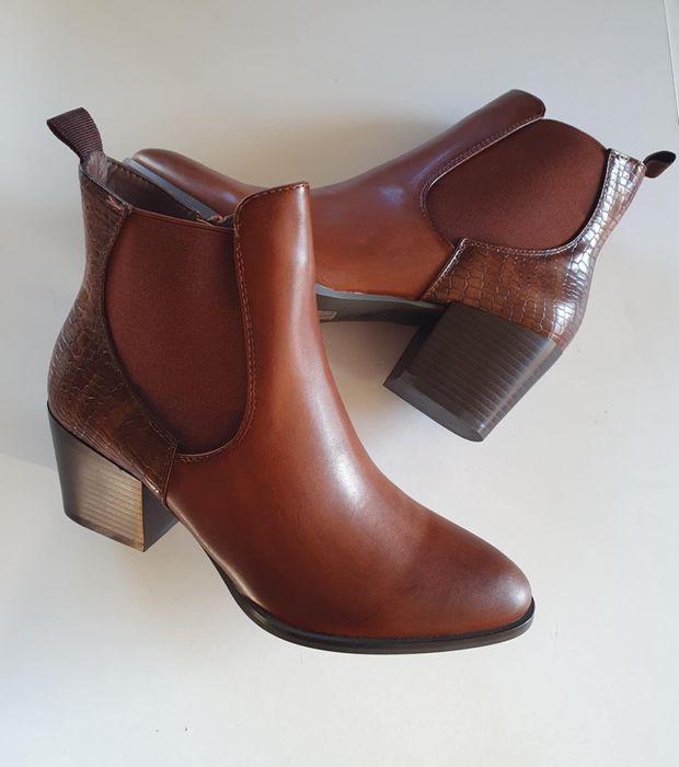 Brązowe kowbojki damskie roz36