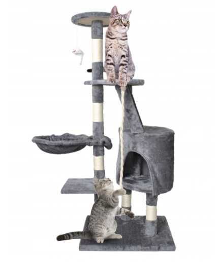 Когтеточка, когтедралка, дряпка, домик для кота серый 118 см