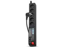 Listwa zasilająca przeciwprzepięciowa ACAR 504W 3m 5X 230V PL czarna