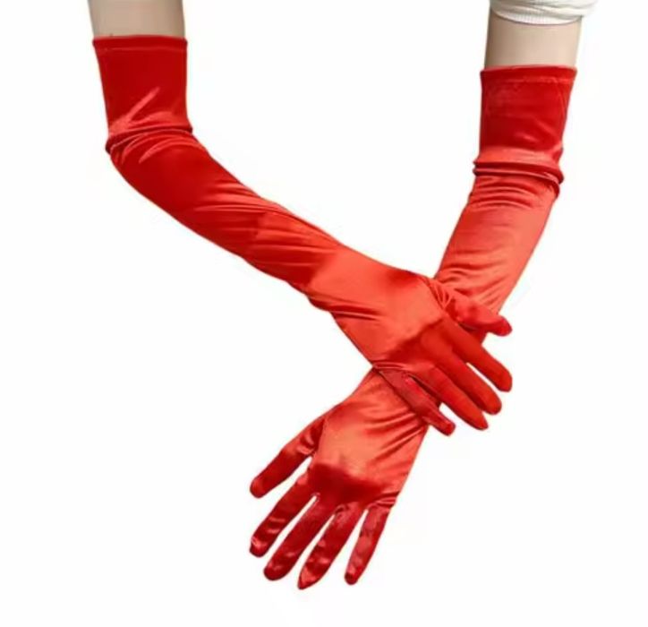 Длинные атласные вечерние перчатки фатиновые прозрачные эротические