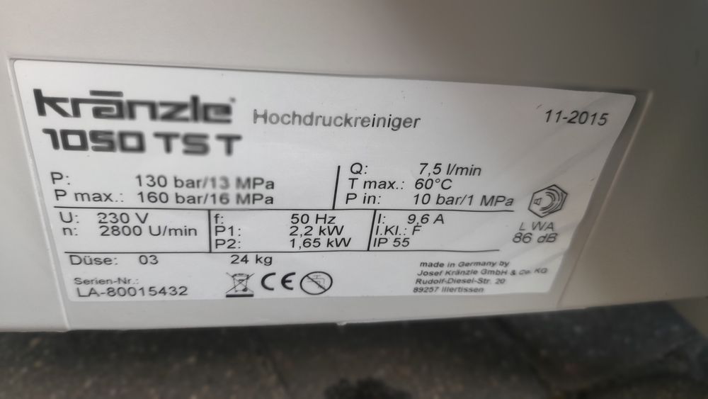 Myjka Kranzle 1050 TST