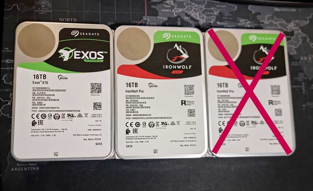 Жесткий диск Seagate IronWolf Pro, Exos X16 HDD 16TB 7200rpm