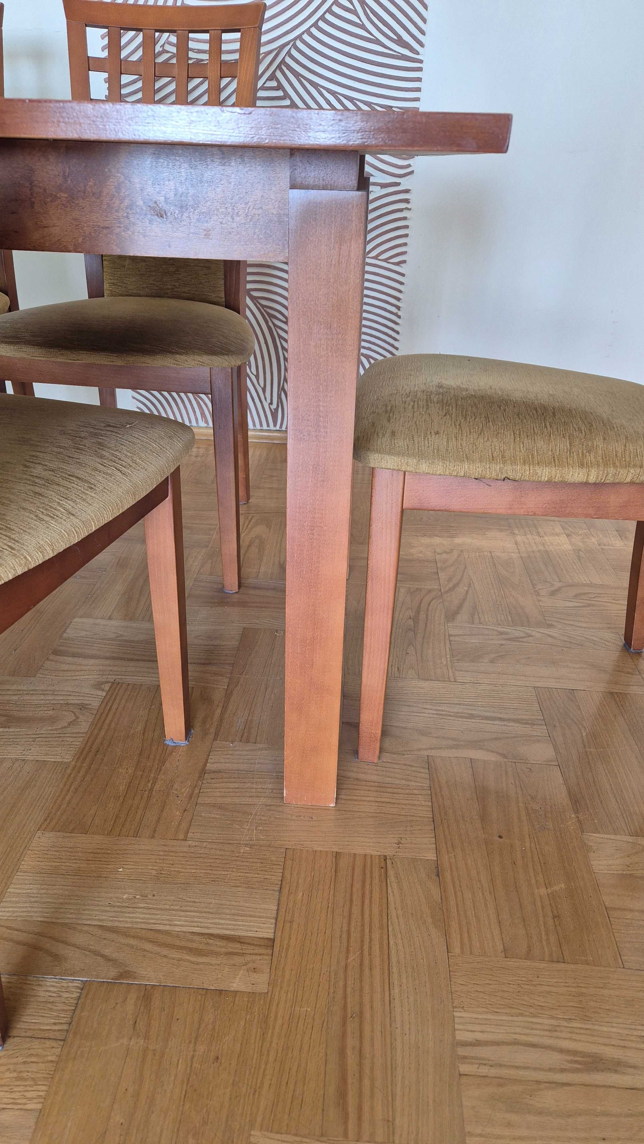 Stół rozkładany 150-200x90x76 oraz 6 krzeseł