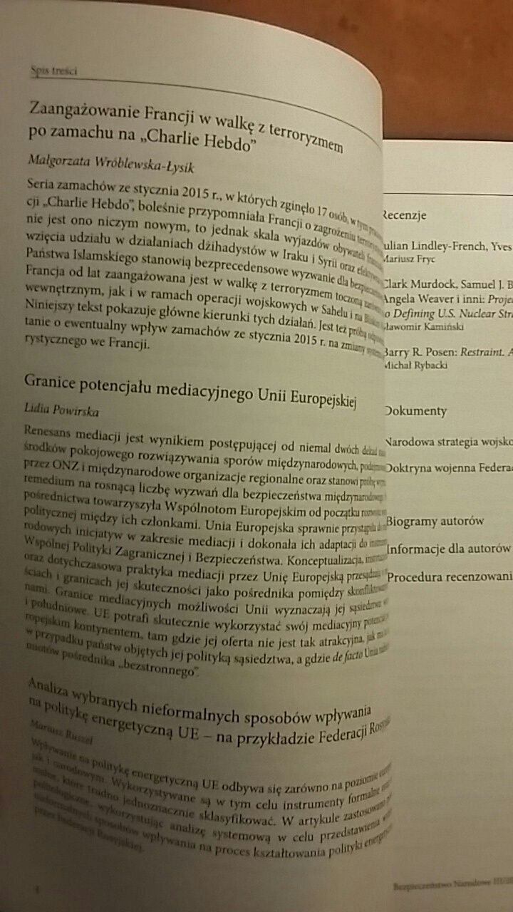 Kwartalnik Bezpieczeństwo Narodowe BBN 35 z 2015 V4 NATO UE Czechy