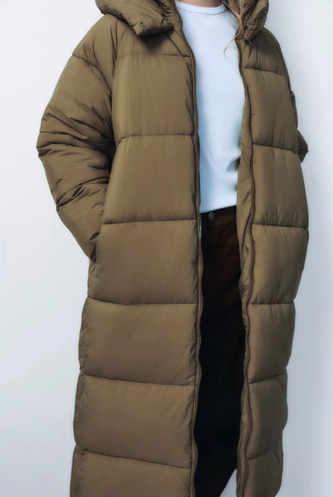 ZARA пуховик жіночий довгий, XS, S, L, XL, пальто, куртка зимова.
