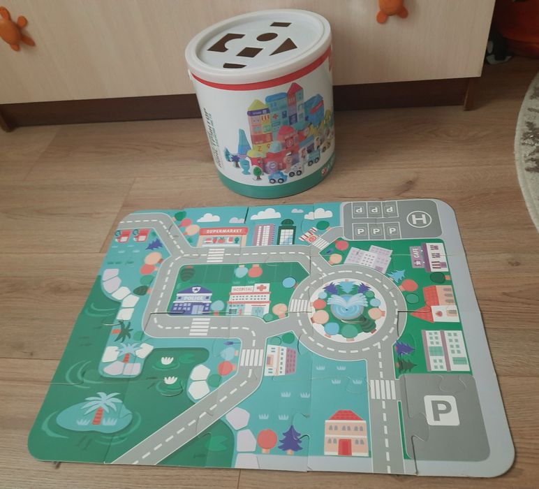 Деревянный конструктор,Lego Duplo,мягкий коврик пазл Азбука