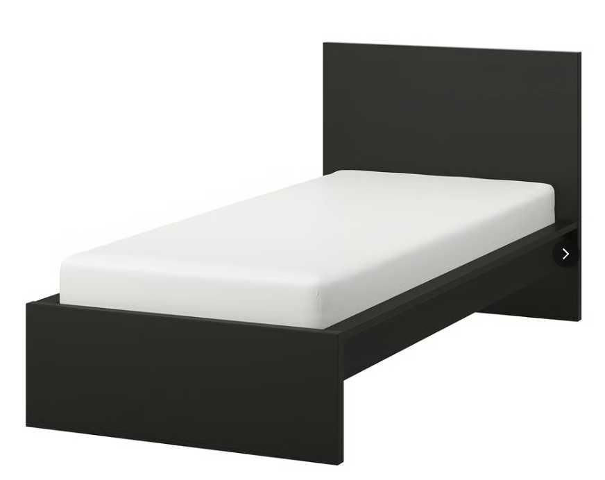 Cama individual e mesa de cabeceira IKEA. Novos 210€. Pouco uso.